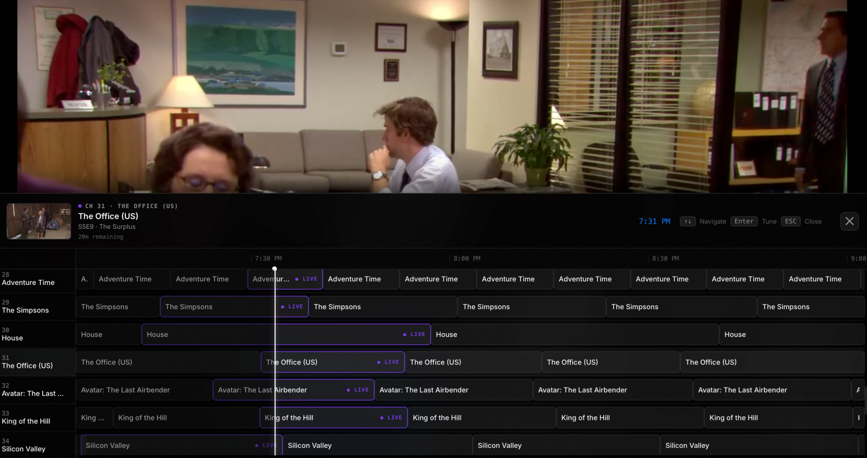 Cablex Interface Screen 1
